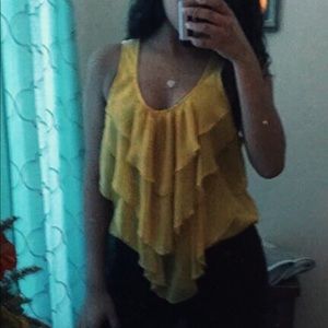 Bright yellow blouse